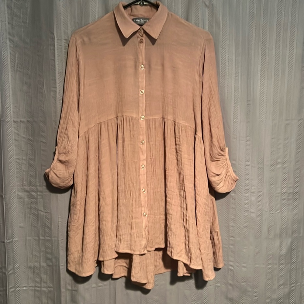 Sweet Lovely By Jen Button Up Blouse
